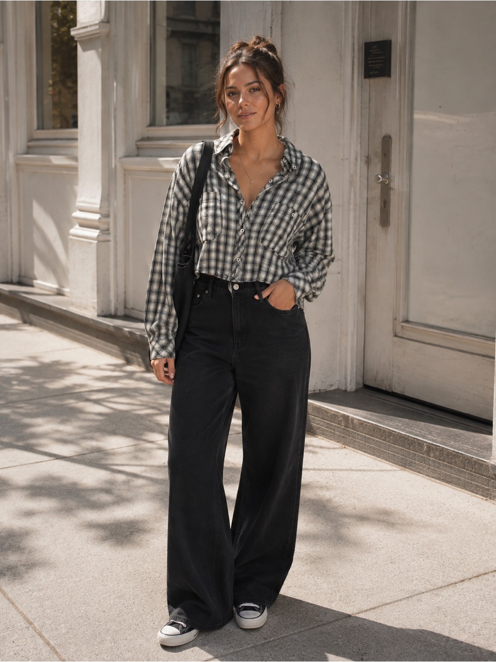 BDG Cropped Button Up